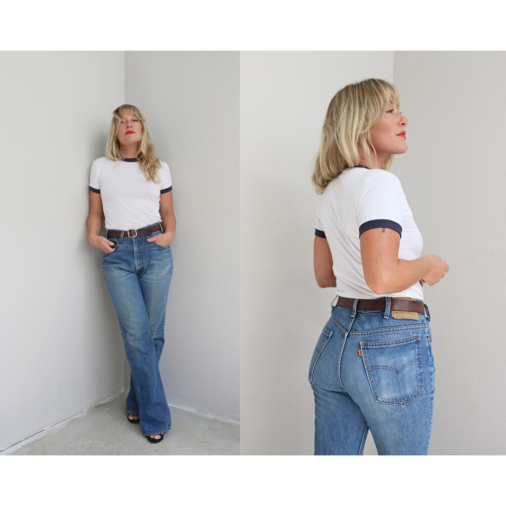1980's Vintage Levi's 517 Orange Tag Jeans ~ Women's SM MD ~ 32" to 33" Waist